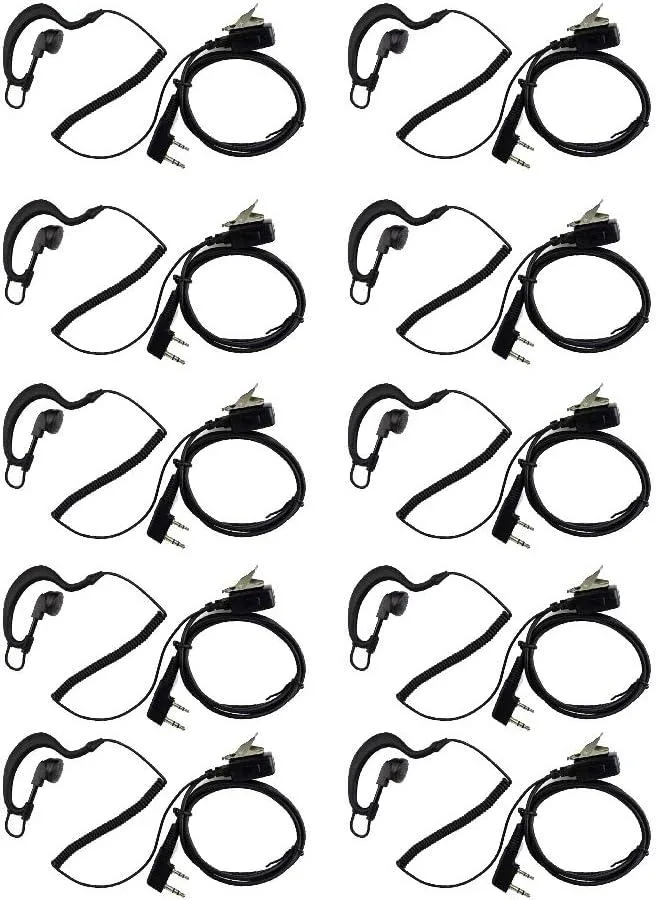 usbroway usbroway G-Shape Earpiece Headset with Mic PTT 10 Pack — product photo
