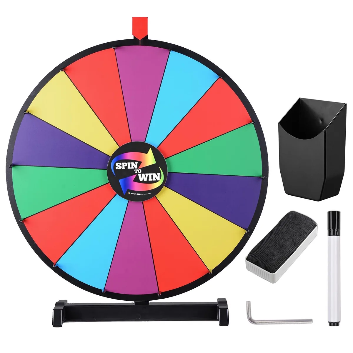 Yescom USA, Inc. Yescom USA, Inc. 35PRW001-24in14S-BK 24" 14-Slot Prize Wheel — product photo