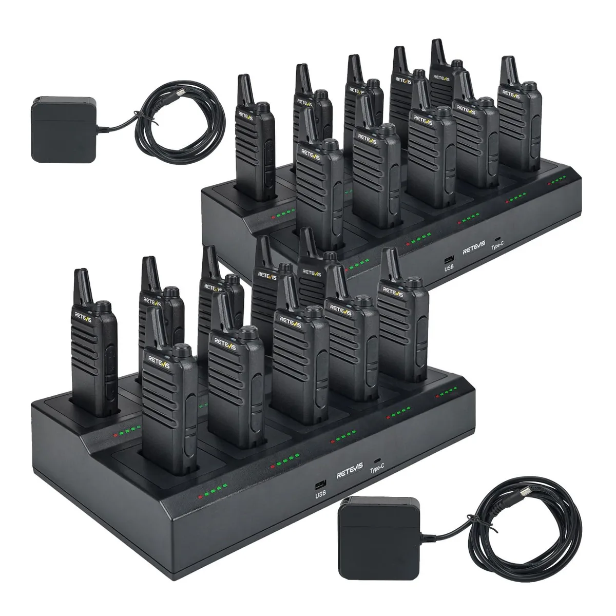KEHIPI KEHIPI RT22 two-way radio 20 pack with 2×10-unit chargers — product photo