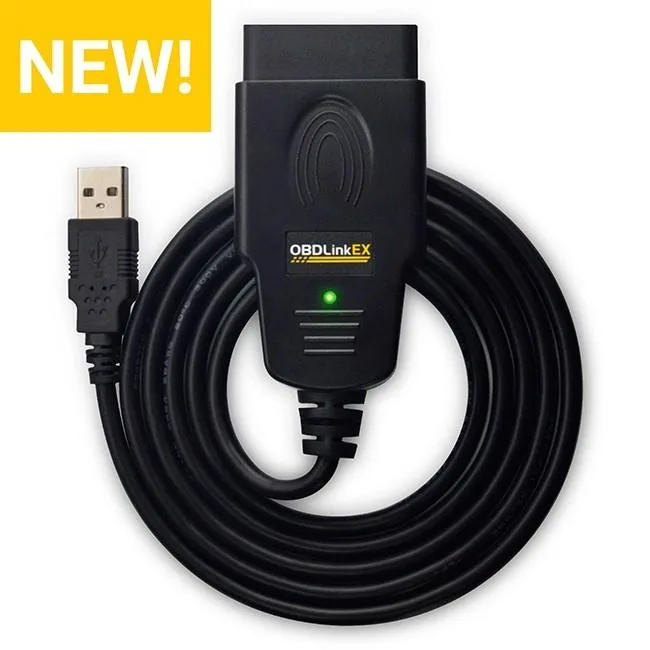Black USB OBD-II scan tool model 425801