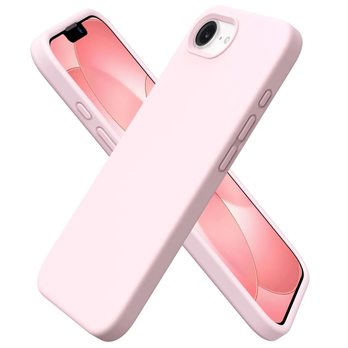  iPhone 16e / 17e Liquid Silicone Case 6.1" Chalk Pink — product photo