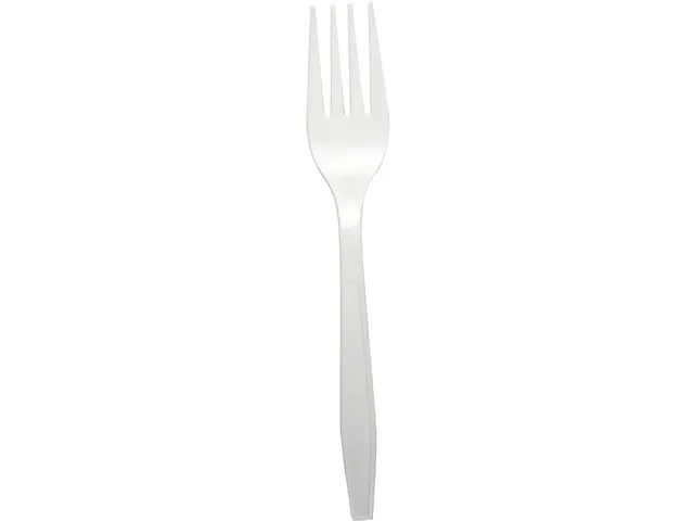 Boardwalk Boardwalk BWKFORKHWPPWH Heavyweight Polypropylene Fork, White, 1000/Carton — product photo