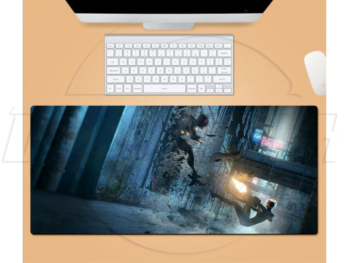 sakose sakose Cyberpunk 2077 mouse pad 31.80 x 11.80 in blue — product photo