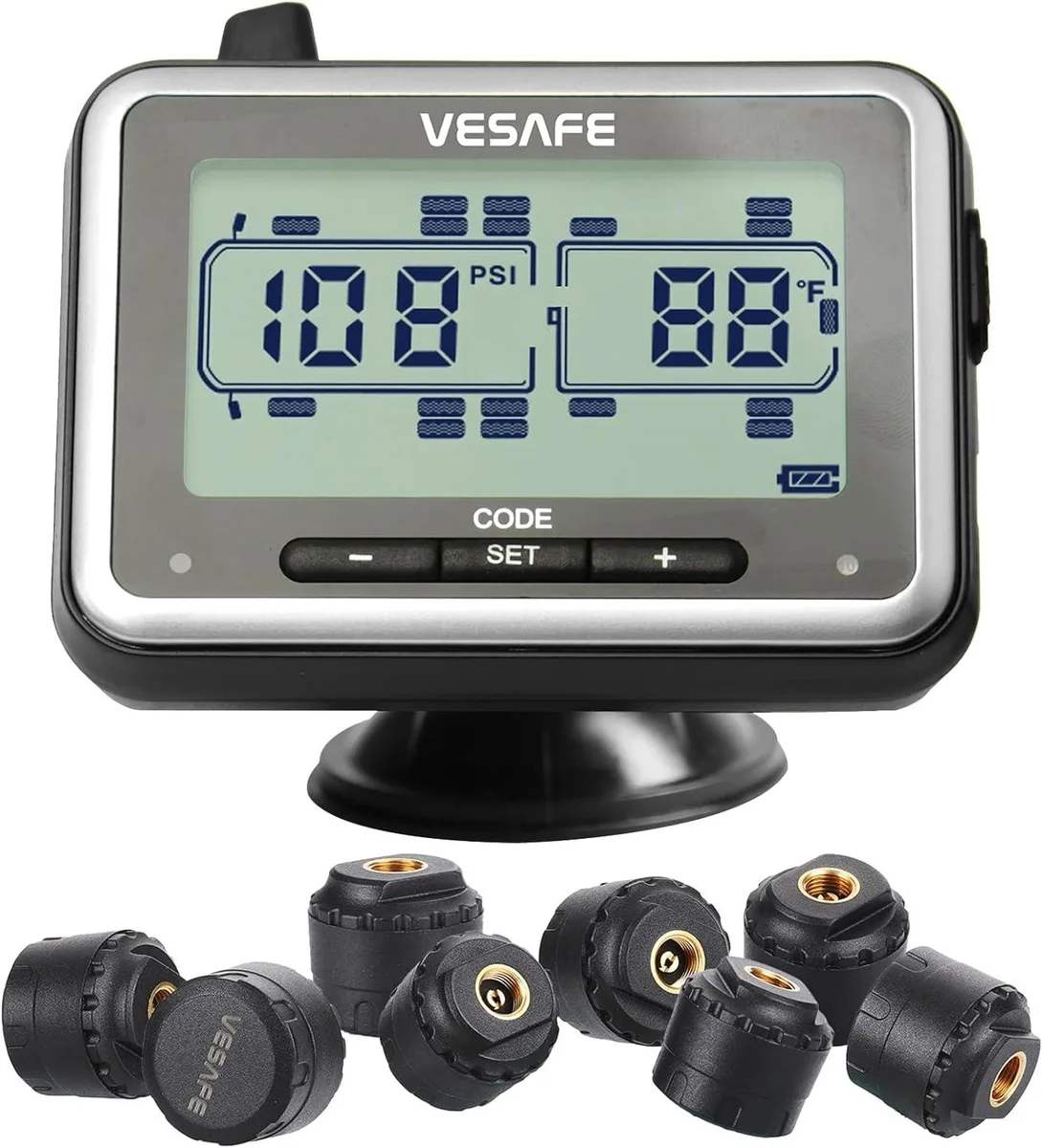 WUQ WUQ Wireless TPMS for RV Trailer Coach Motor Home Fifth Wheel 8 Anti-Theft Sensors — product photo