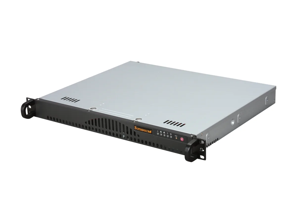 Supermicro Supermicro CSE-512L-200B 1U server chassis 200W 2×3.5″ — product photo