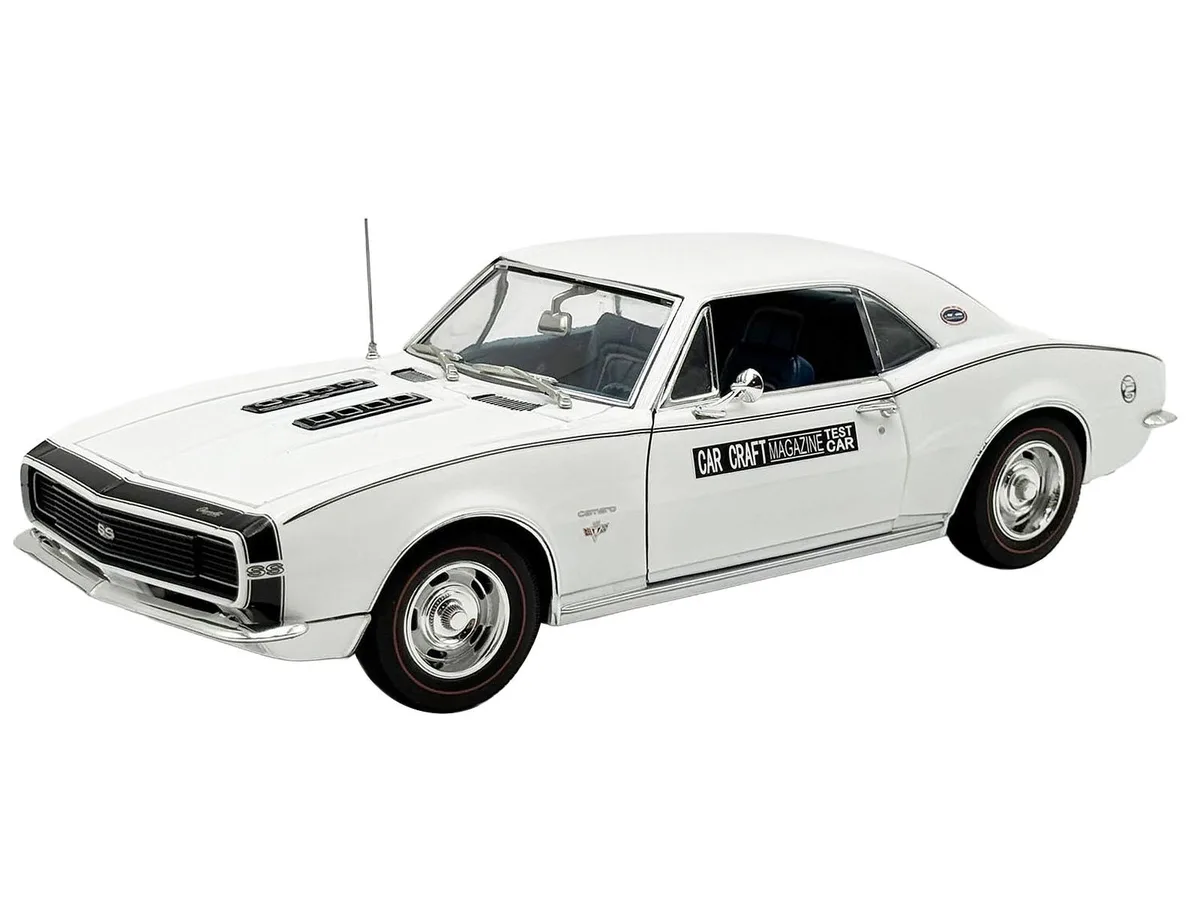 ACME ACME 1967 Chevrolet Camaro RS/SS Car Craft Test Car White 1/18 Diecast Limited Edition 180 — product photo