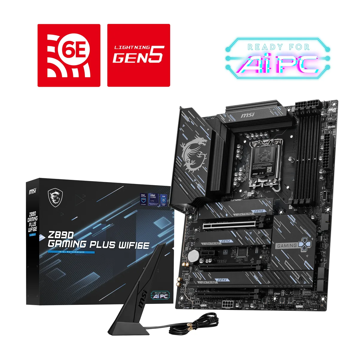 MSI MSI Z890 GAMING PLUS WIFI6E Intel motherboard — fotografie produktu