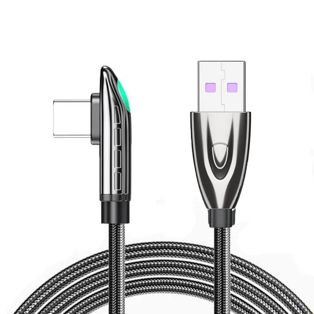 LUOM LUOM Essager FXL66W USB-C Cable 66W 6A 90° Right Angle 3.3ft — product photo