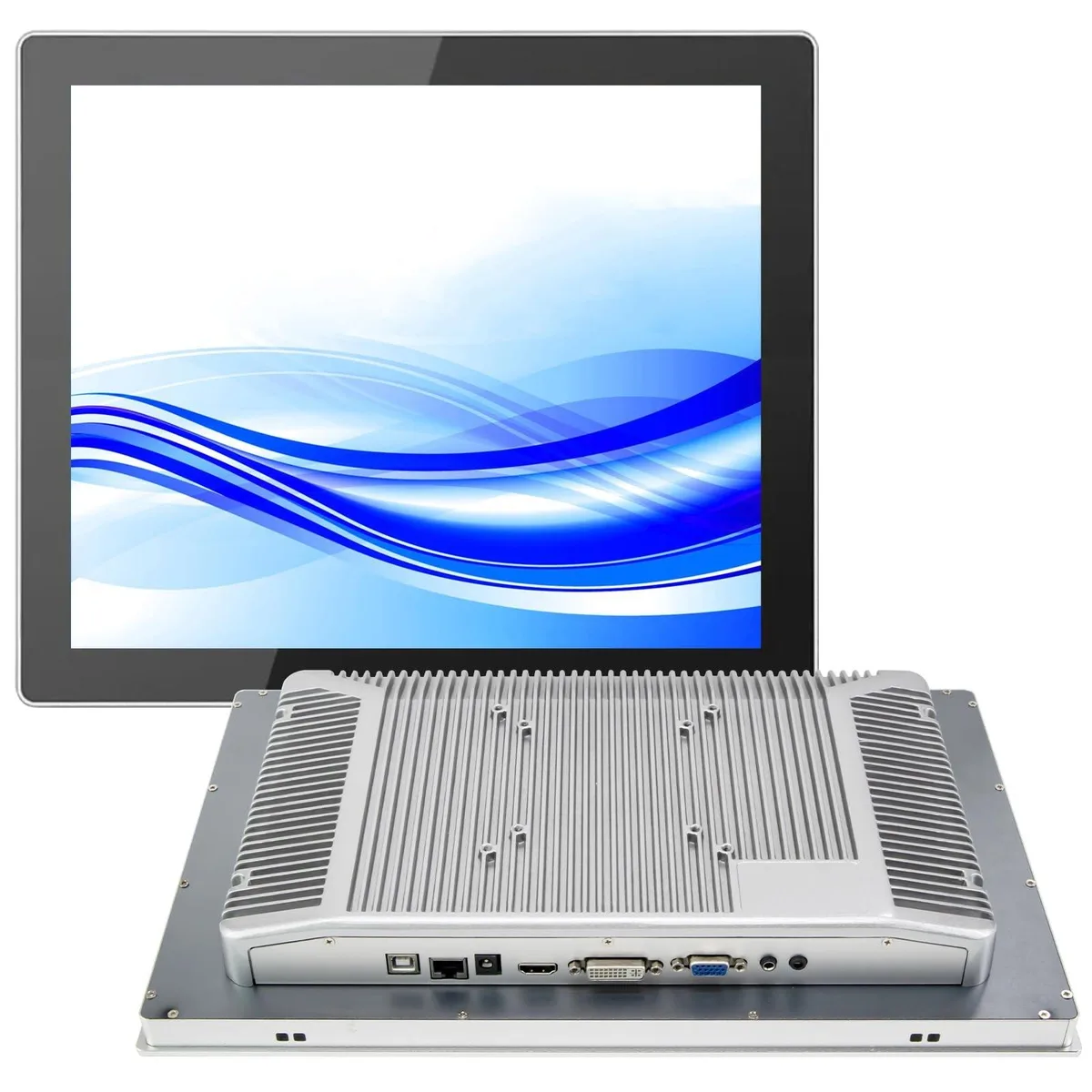 BESIGN BESIGN 12.1 Inch IP65 Rugged Touch Monitor 1024 * 768 Silver 2 in 1 Accessories — product photo