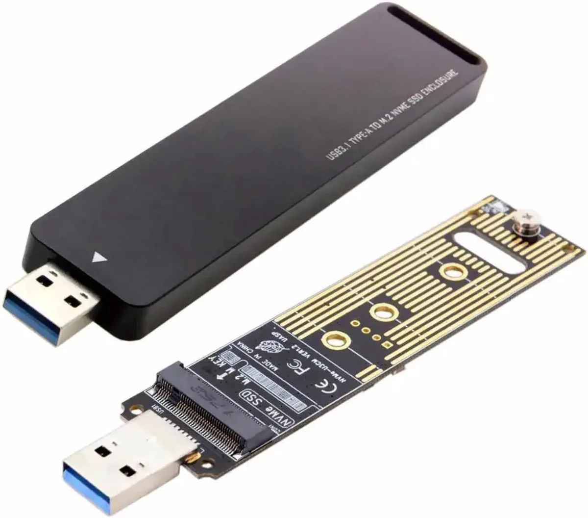 SMUGDESK SMUGDESK USB 3.0 to M.2 NVMe M-key SSD Adapter with Enclosure Case — product photo