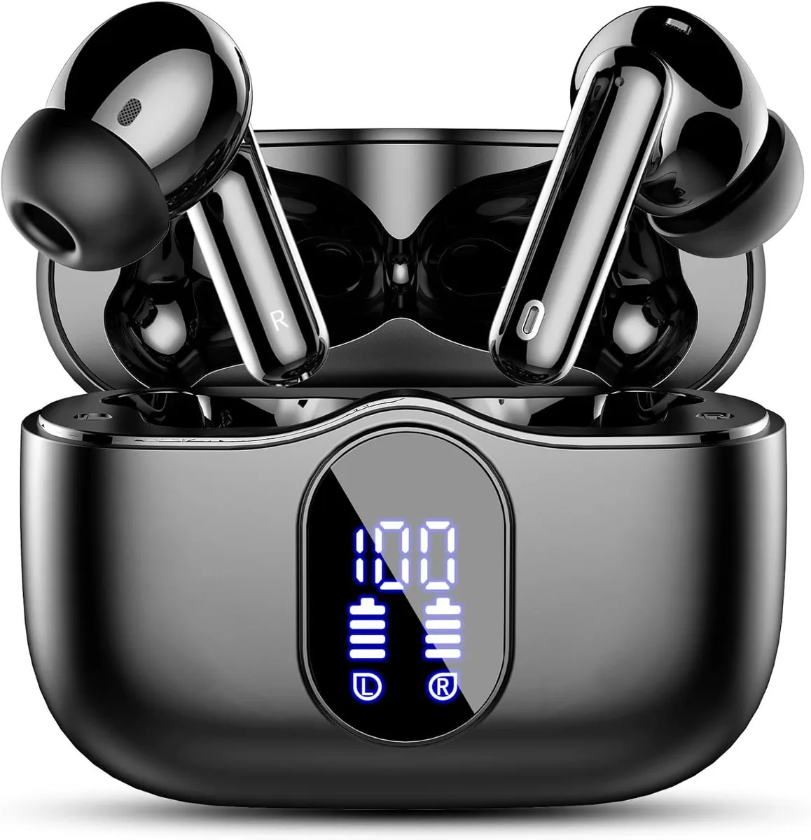 TUKO TUKO Wireless Earbuds Bluetooth 5.3 36H Black — product photo