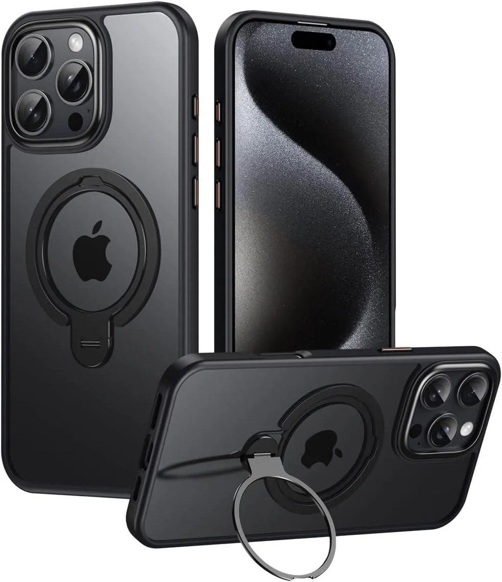 BONAEVER BONAEVER Magnetic Ring Case iPhone 15 Pro Max 6.7 inch Black — product photo