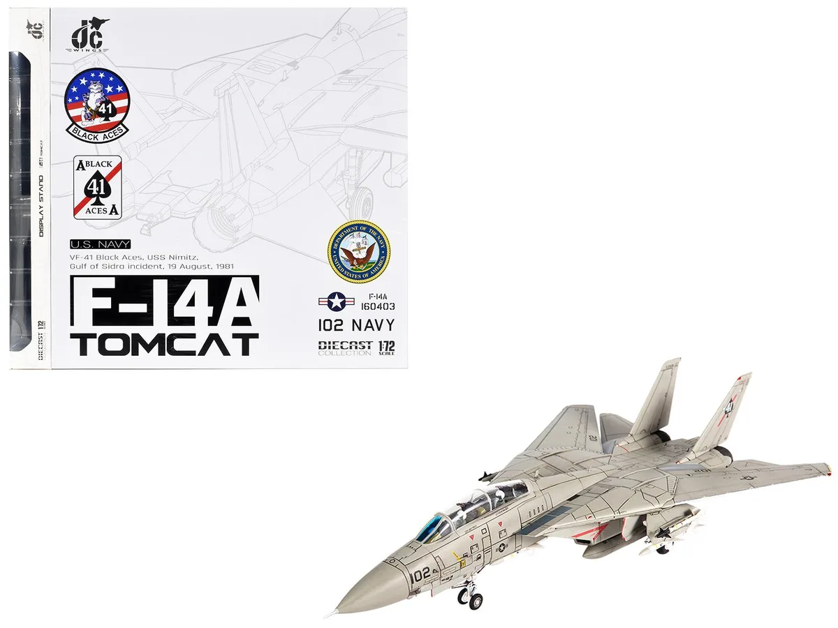 JC Wings JC Wings Grumman F-14A Tomcat VF-41 Black Aces 1/72 Diecast Model — product photo