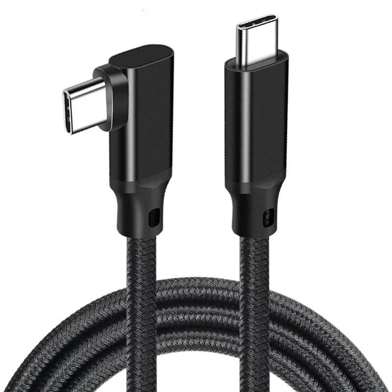 HANNORD HANNORD USB-C to USB-C 90° 100W 20 Gbps 10 ft Braided Cable — product photo
