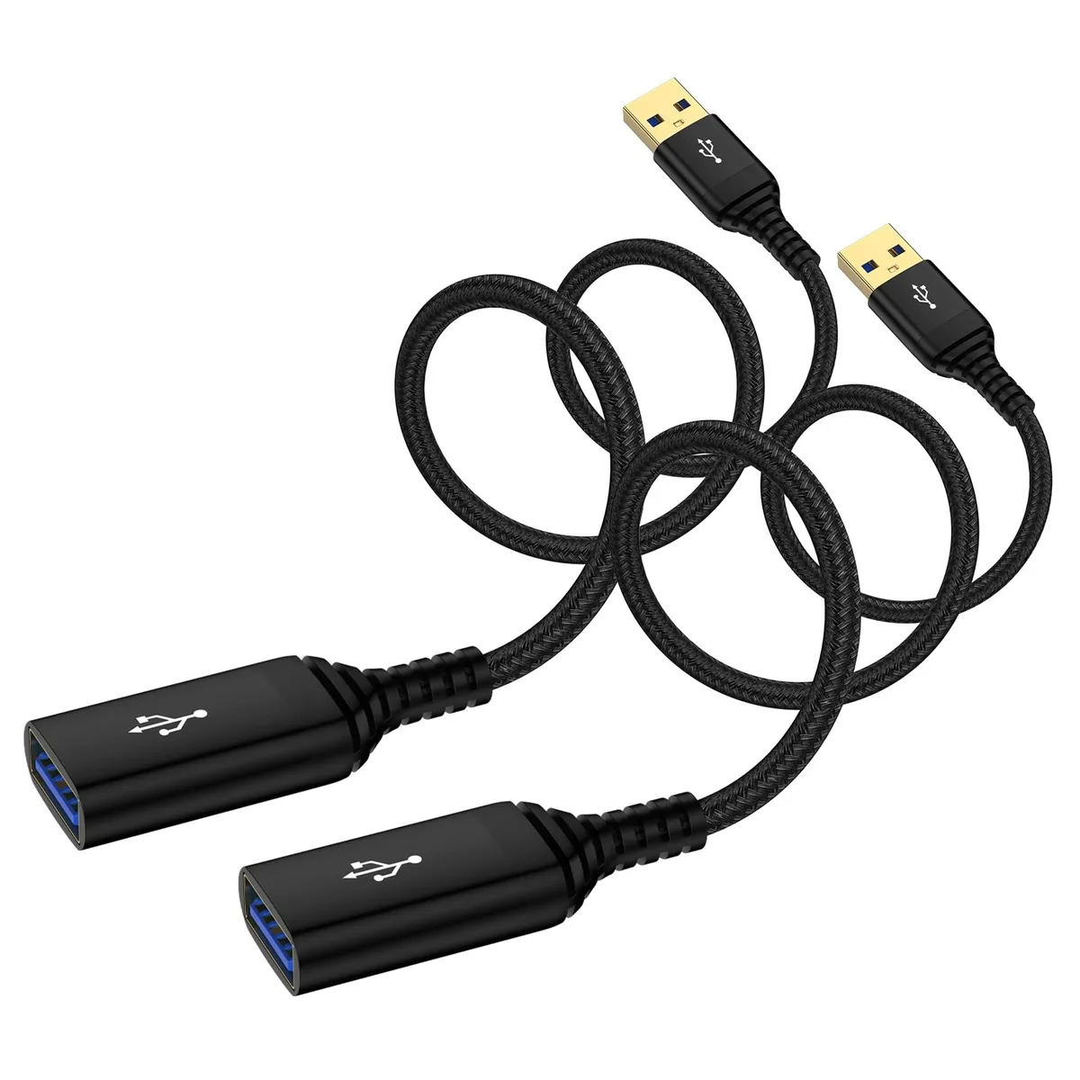  ANDHOT USB 3.0 Extension Cable 6 ft 2-Pack Male to Female — product photo