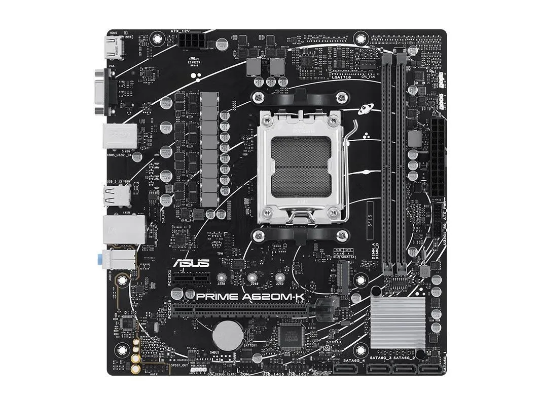 ASUS ASUS PRIME A620M-K AMD A620 DDR5 64GB Micro ATX motherboard — product photo