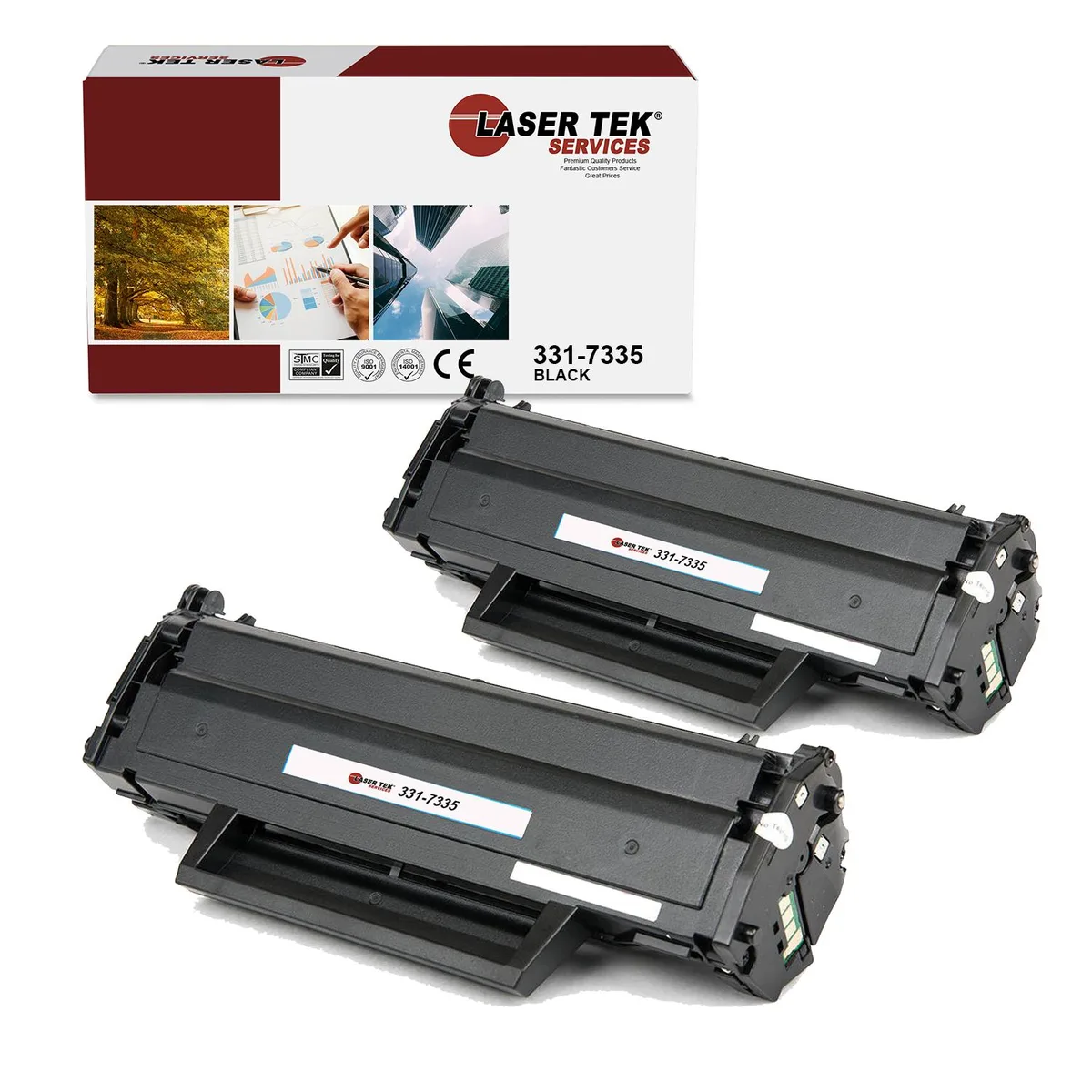 Laser Tek Services Laser Tek Services 331-7335 Black Toner Cartridge 2PK 1500pp — product photo