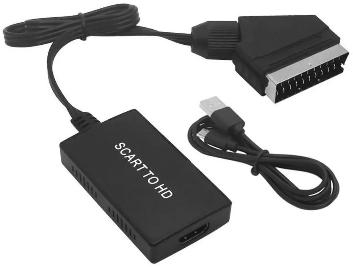SMUGDESK SMUGDESK SCART to HDMI Converter 1080P Integrated Cable Long Casing — product photo