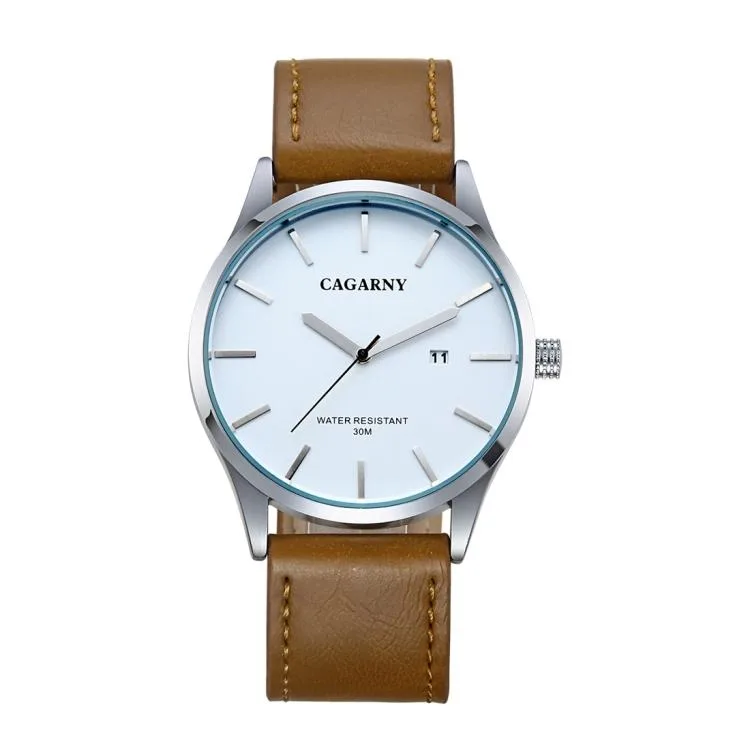 allentian allentian 6865 dual quartz watch brown leather — product photo