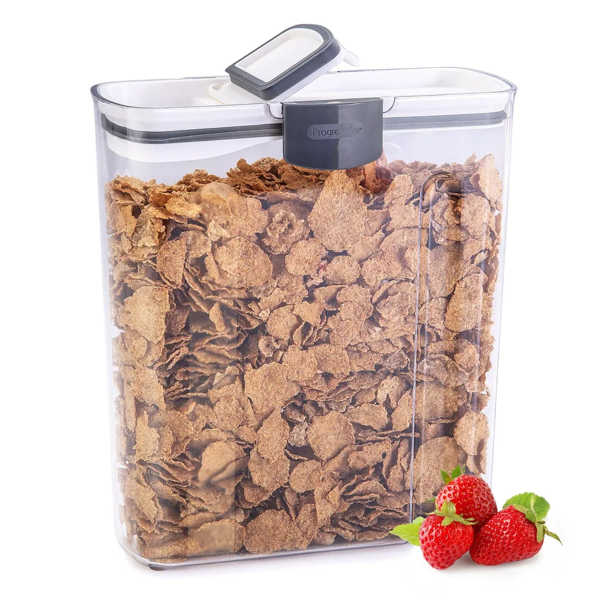 Red 4.5-quart cereal keeper with airtight lid
