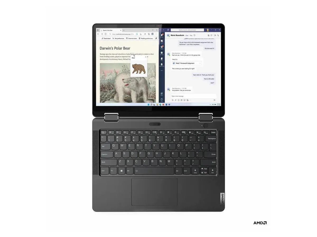 Lenovo Lenovo 13w Yoga Gen 2 2-in-1 laptop AMD Ryzen 5 7530U 8GB 256GB 13.3" 82YR0009US — product photo