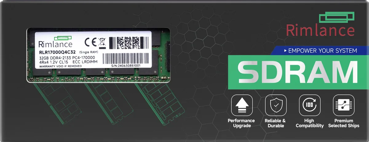RIMLANCE RIMLANCE RLR17000Q4C32 32GB DDR4 2133 LRDIMM 4Rx4 server RAM — product photo
