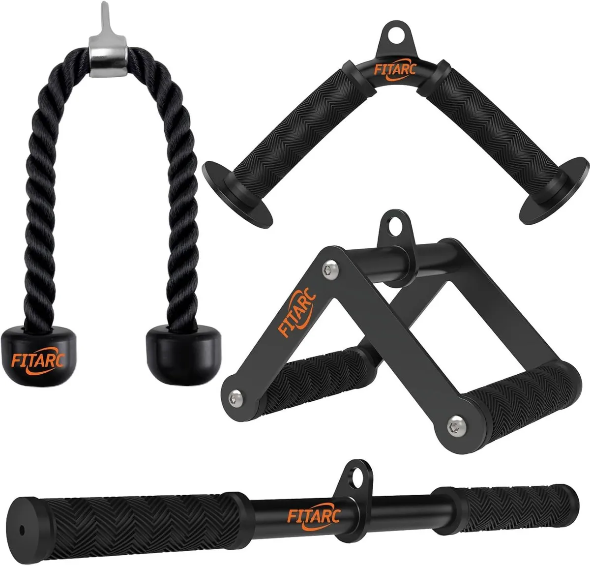 TAURKENAM TAURKENAM Cable Machine Attachment Set, 4-Piece, Black — product photo