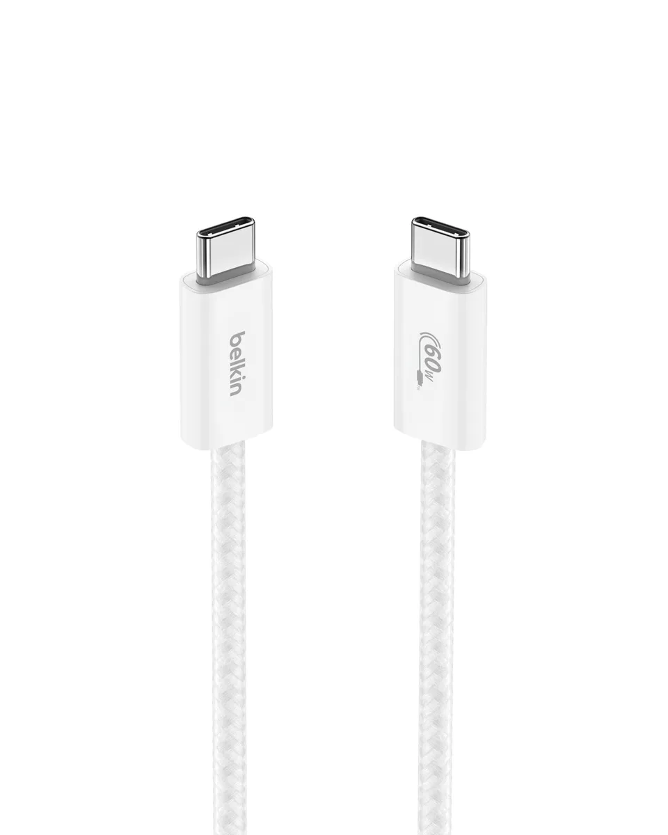 Belkin USB-C to USB-C Cable 3.3ft 60W Orange — product photo
