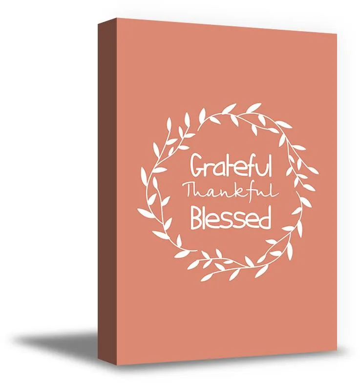 Awkward Styles Awkward Styles Thanksgiving Canvas Wall Art Grateful Thankful Blessed 8" x 10 — product photo