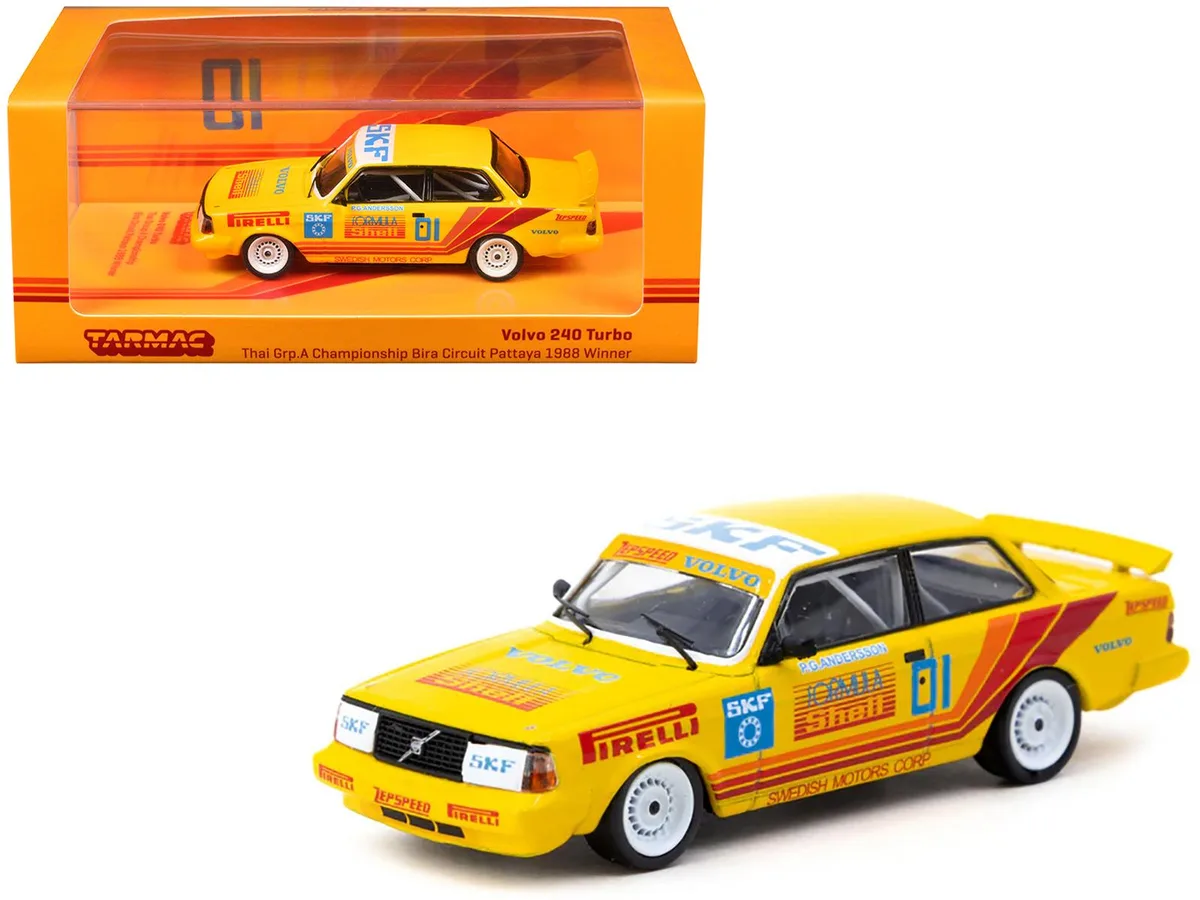 Tarmac Works Tarmac Works Volvo 240 Turbo #01 Winner Thai Group A 1988 1/64 Diecast — product photo