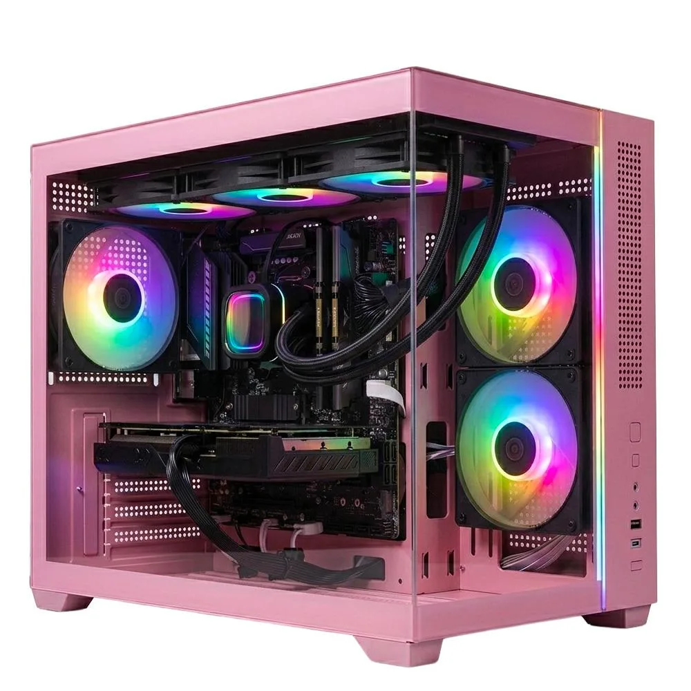 Skytech Skytech Aurora Ryzen 7 7800X3D RTX 5070 Ti 16GB 32GB DDR5 1TB NVMe 360mm AIO Pink gaming PC — product photo