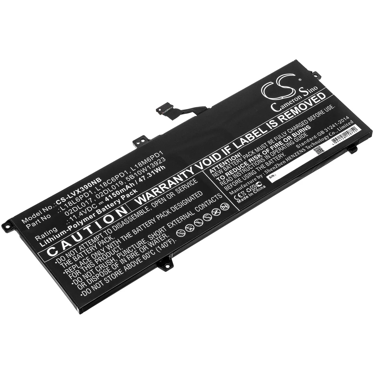 Cameron &amp; Co Cameron &amp; Co DS-CS-LVX390NB laptop battery 11.4V 4150mAh — product photo