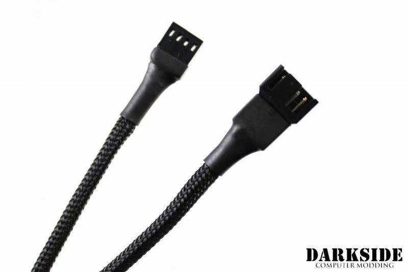 Darkside Computer Modding Darkside Computer Modding 4-Pin 50cm PWM Fan Sleeved Cable Jet Black DS-0520 — product photo