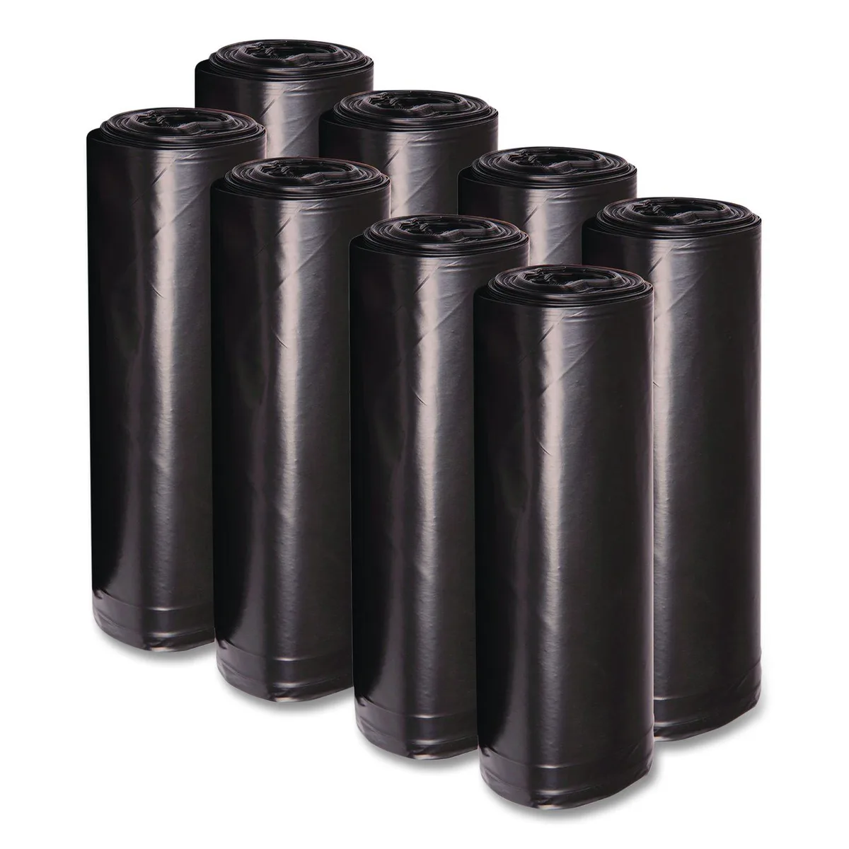Boardwalk Boardwalk Low-Density Waste Can Liners 23 gal .9 mil 28x45 Black 25/Roll 8 Rolls H5645TKKR01 — product photo
