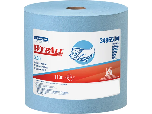 WypAll WypAll 412-34965 X60 Jumbo Roll 12.5x13.4 Blue 1100 Sheets cleaning — product photo