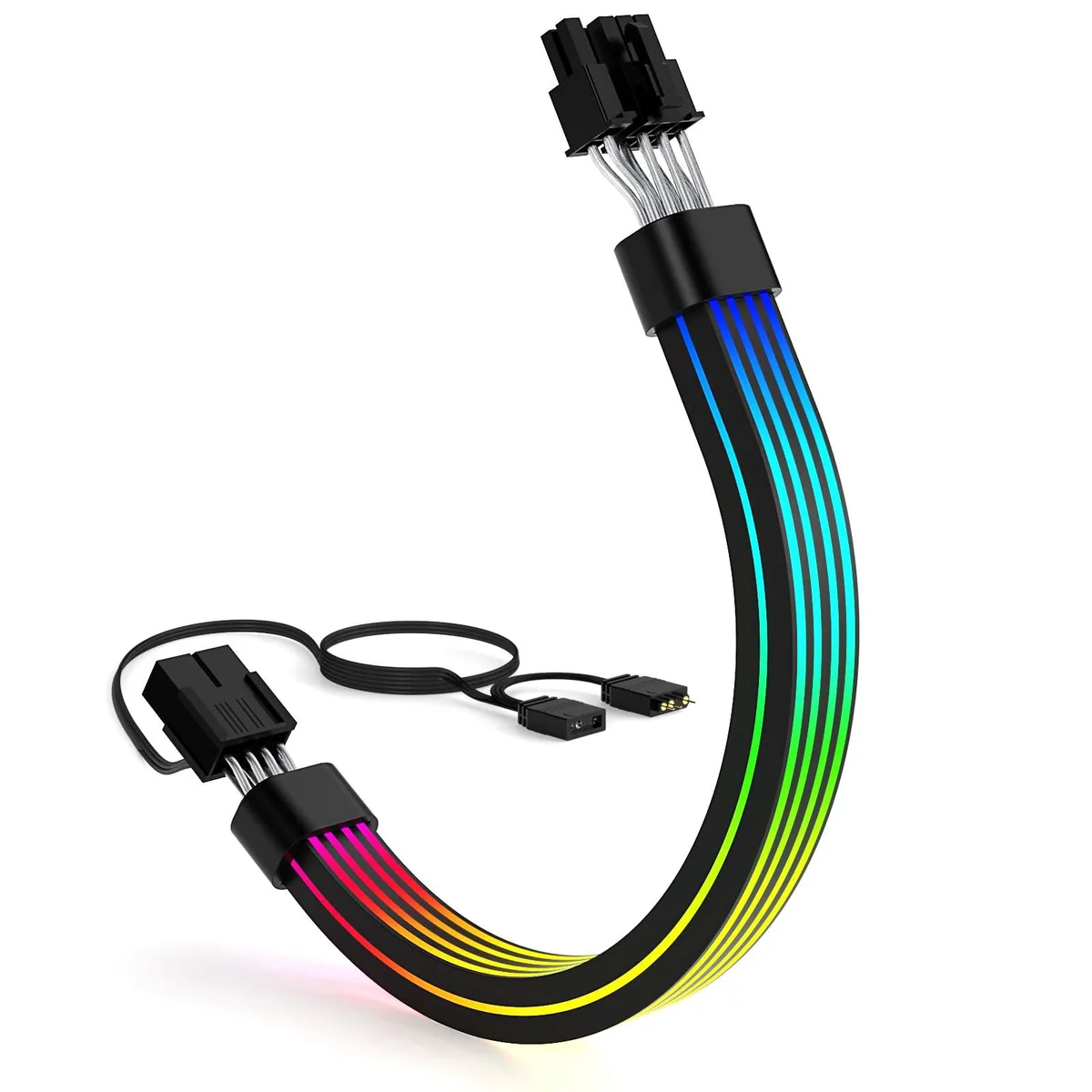  Sirlyr RGB-2 8-pin PCIe ARGB extension cable 30 cm black — product photo