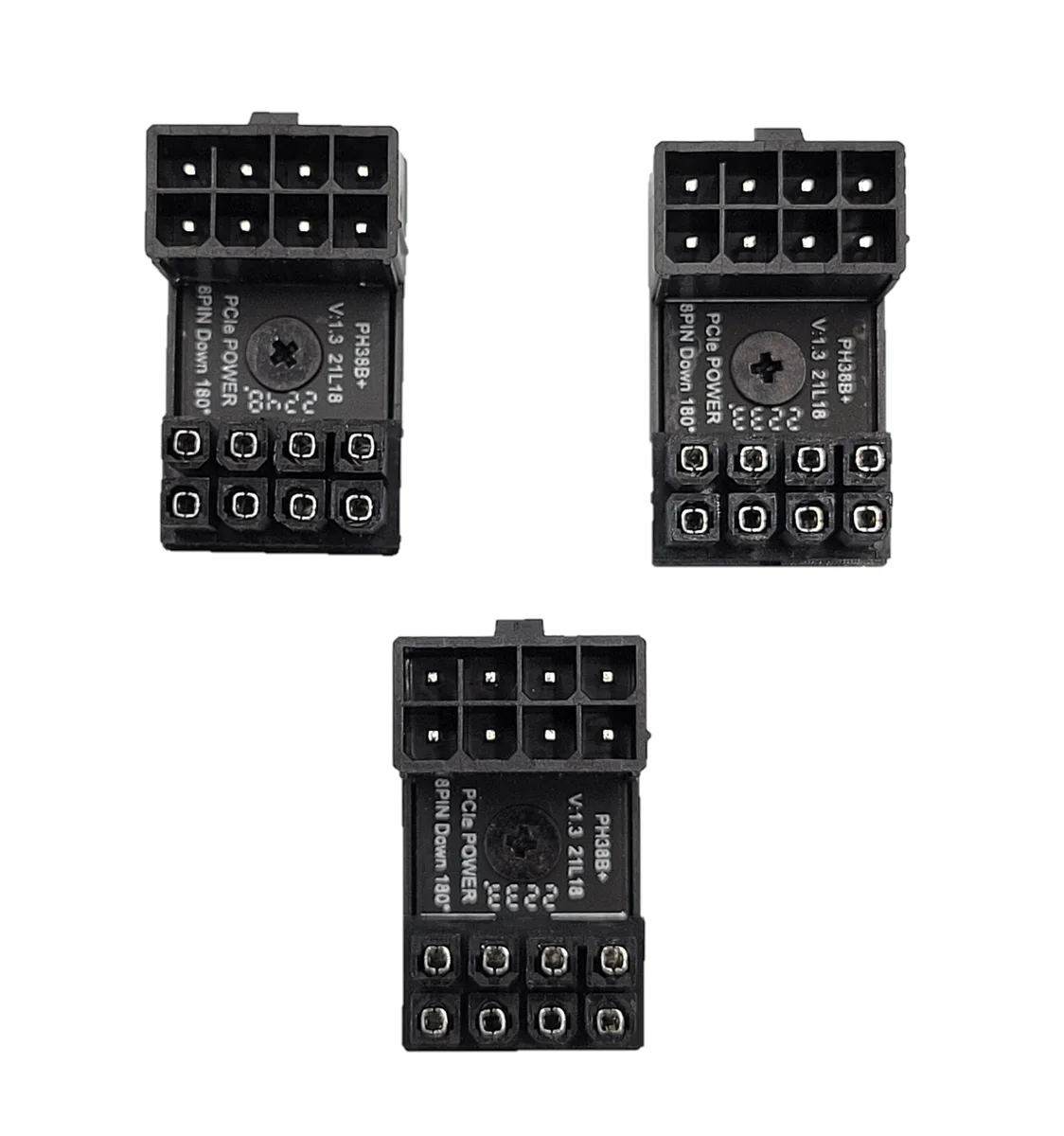 Micro Connectors Micro Connectors G08-PCIERVS-3. PCIe 8-Pin 180° Reverse Adapter 3-Pack — product photo