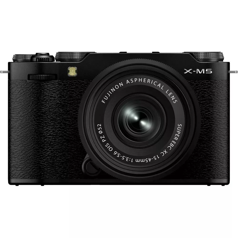 FUJIFILM FUJIFILM X-M5 compact mirrorless camera with XC 15-45mm f/3.5-5.6 lens (Black) — product photo