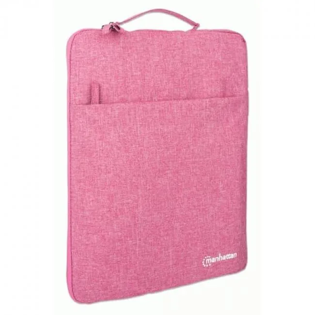 MANHATTAN MANHATTAN 439930 15.6" laptop sleeve, pink, padded handle — product photo