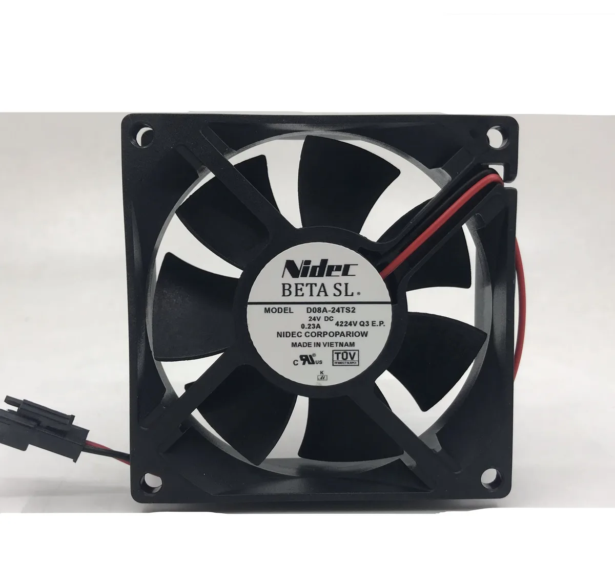 Fans Fans D08A-24TS2Size 80x80x25 mm 24 V case fan — product photo