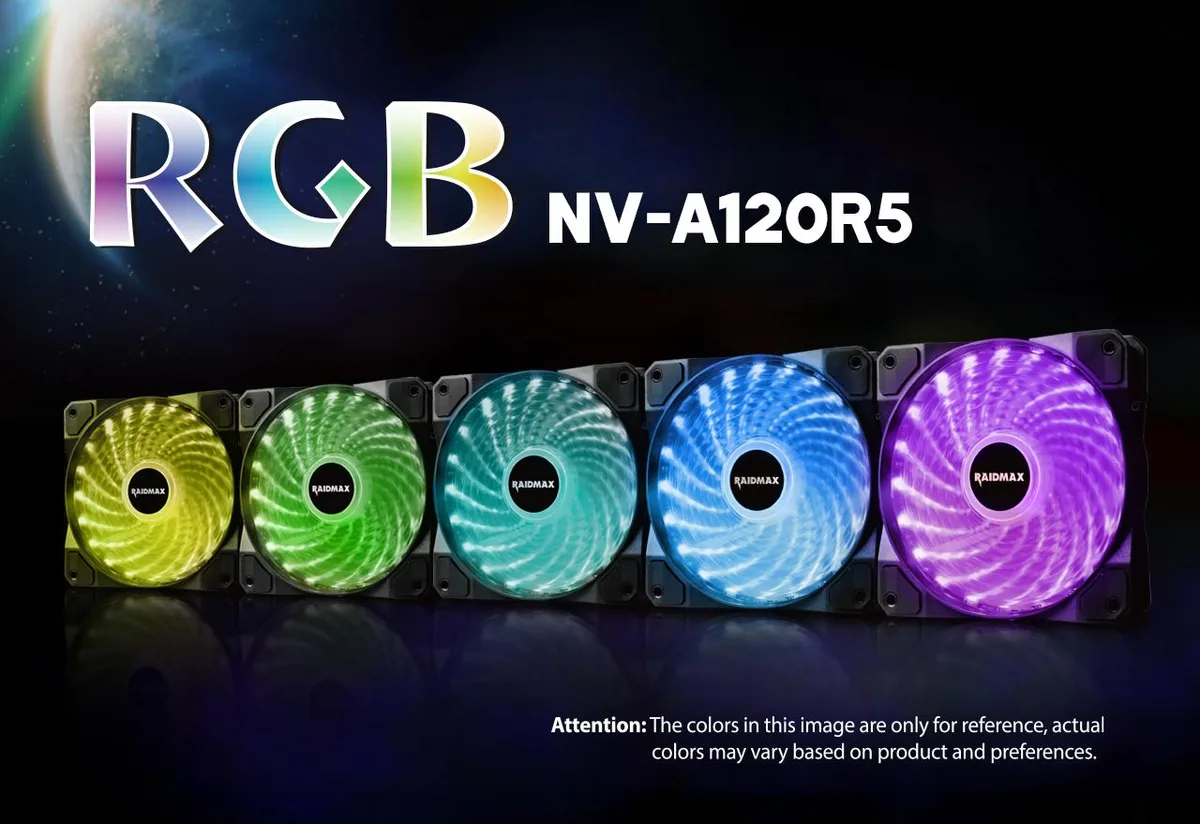 Raidmax Raidmax NV-A120R5 RGB 5×120mm case fan — product photo