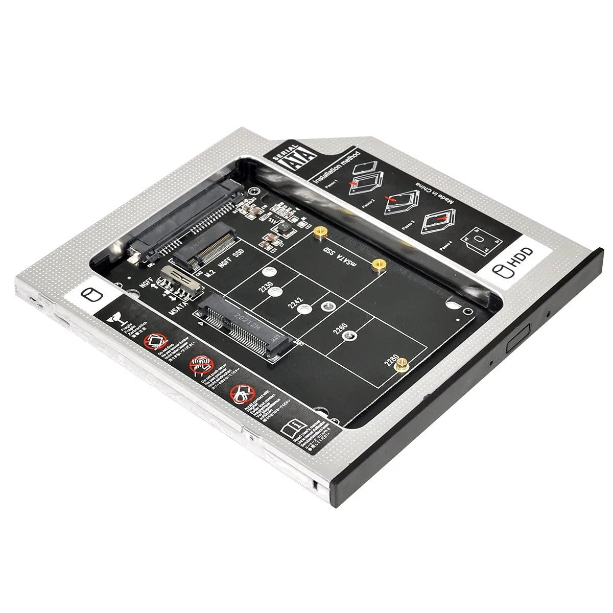 Vszerda Vszerda mSATA NGFF B/M-Key to Slimline SATA 13Pin 9.5mm Caddy — product photo