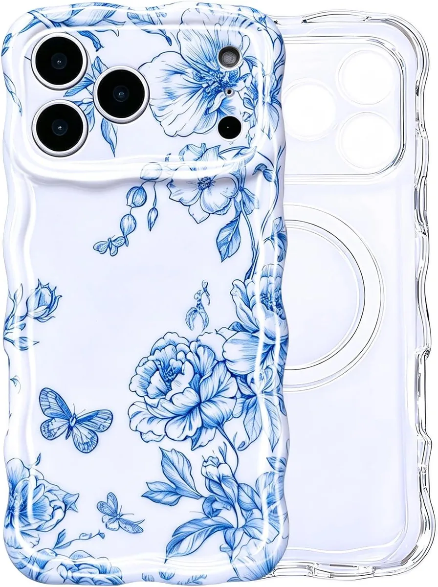 Transcend Transcend iPhone 17 Pro Max Case Vintage Floral MagSafe Blue — product photo