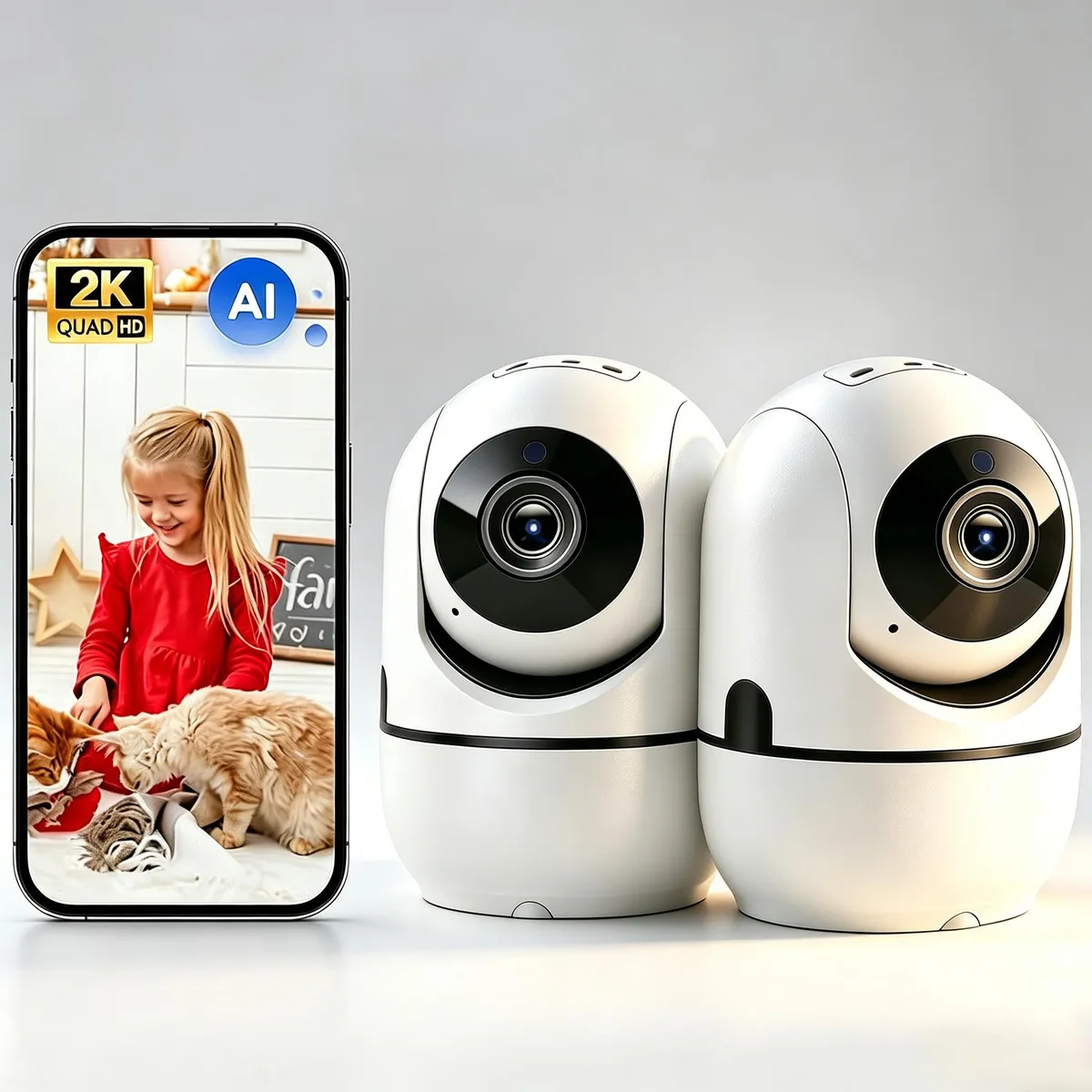 Picturesky Picturesky 3 MP 360° Pan/Tilt Indoor Camera 2-pack — product photo