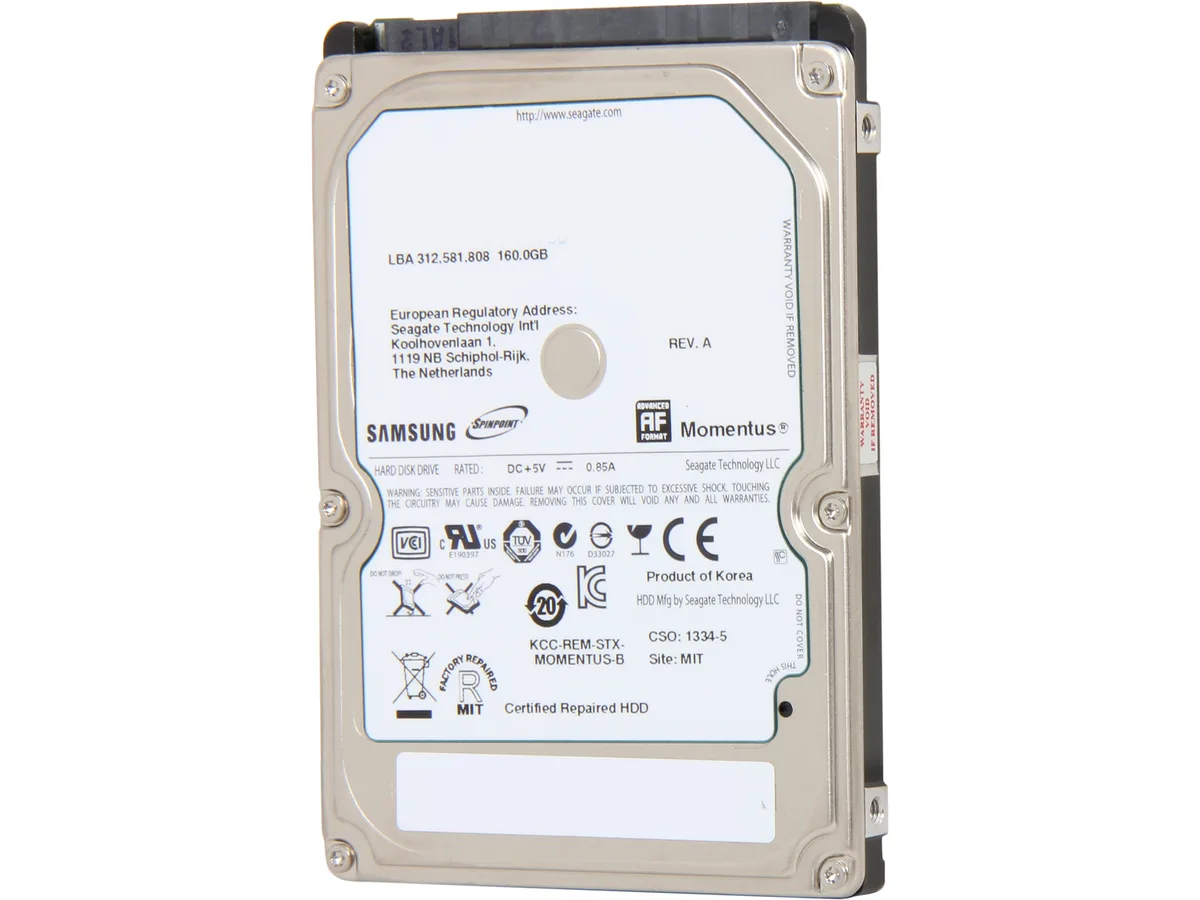 Seagate Seagate ST160LM003 160GB 5400 RPM laptop hard drive — product photo