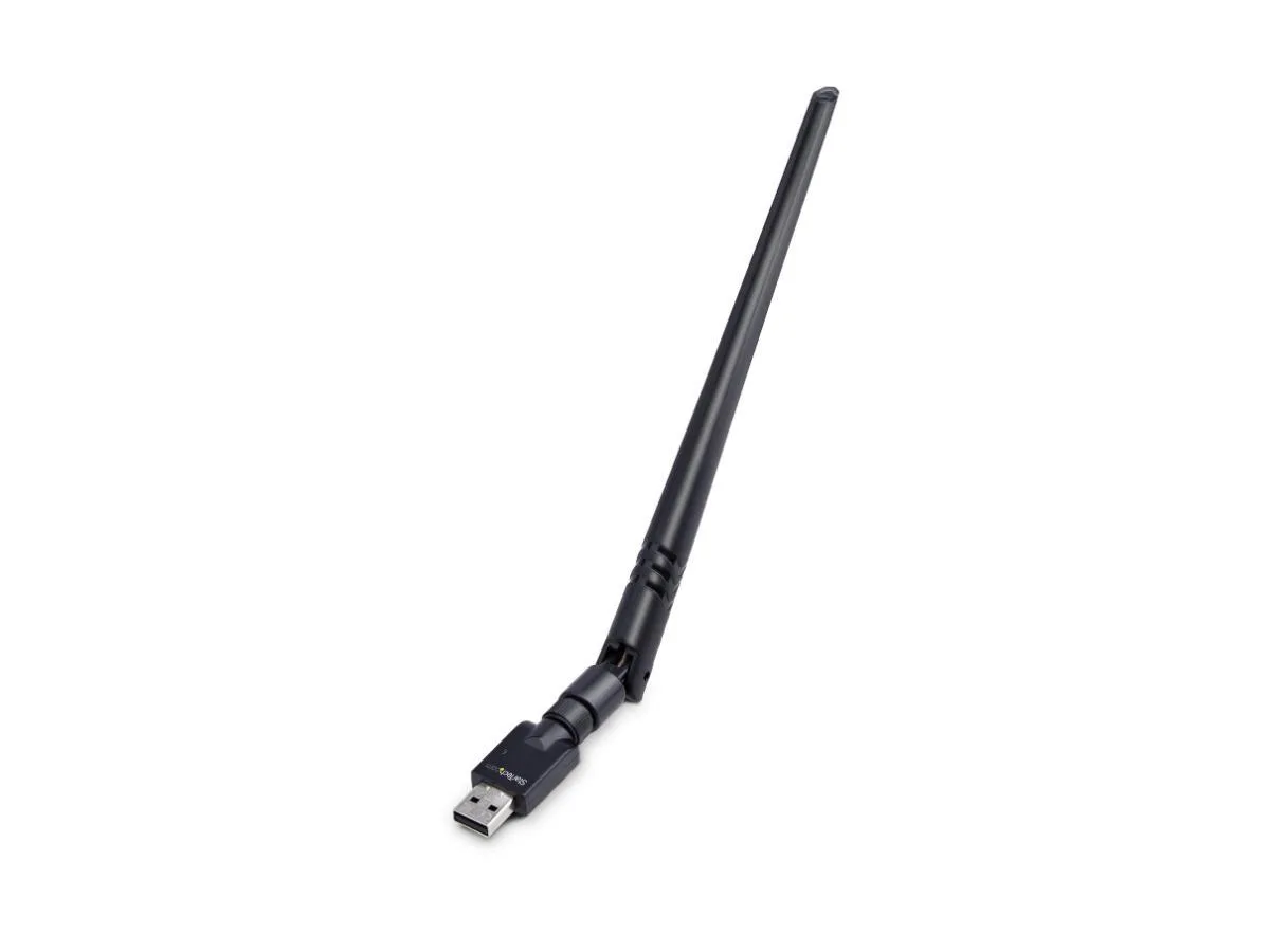 Black USB Bluetooth 5.3 dongle with single antenna