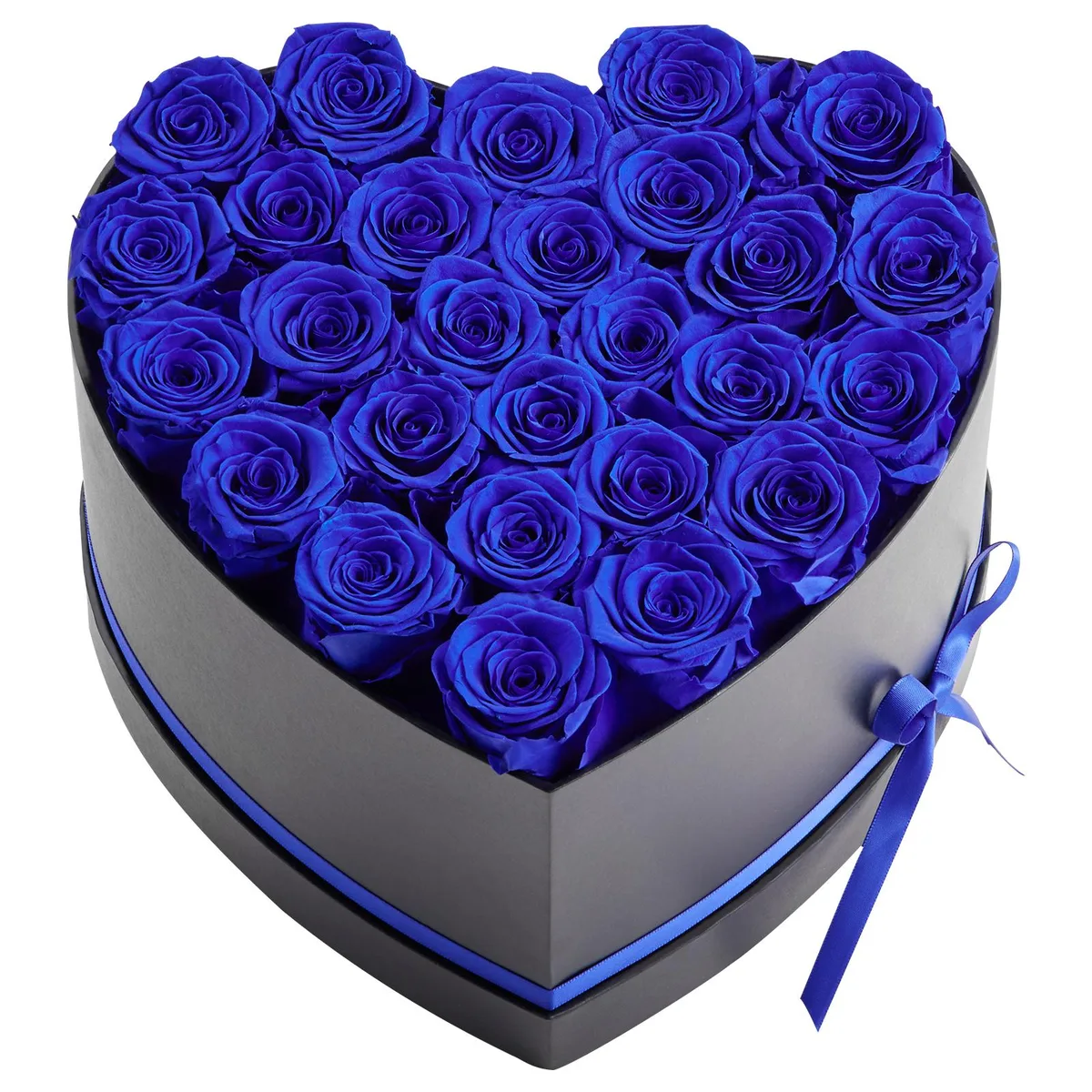 VEVOR VEVOR Forever Flowers 27 Preserved Roses Heart Box Royal Blue — product photo