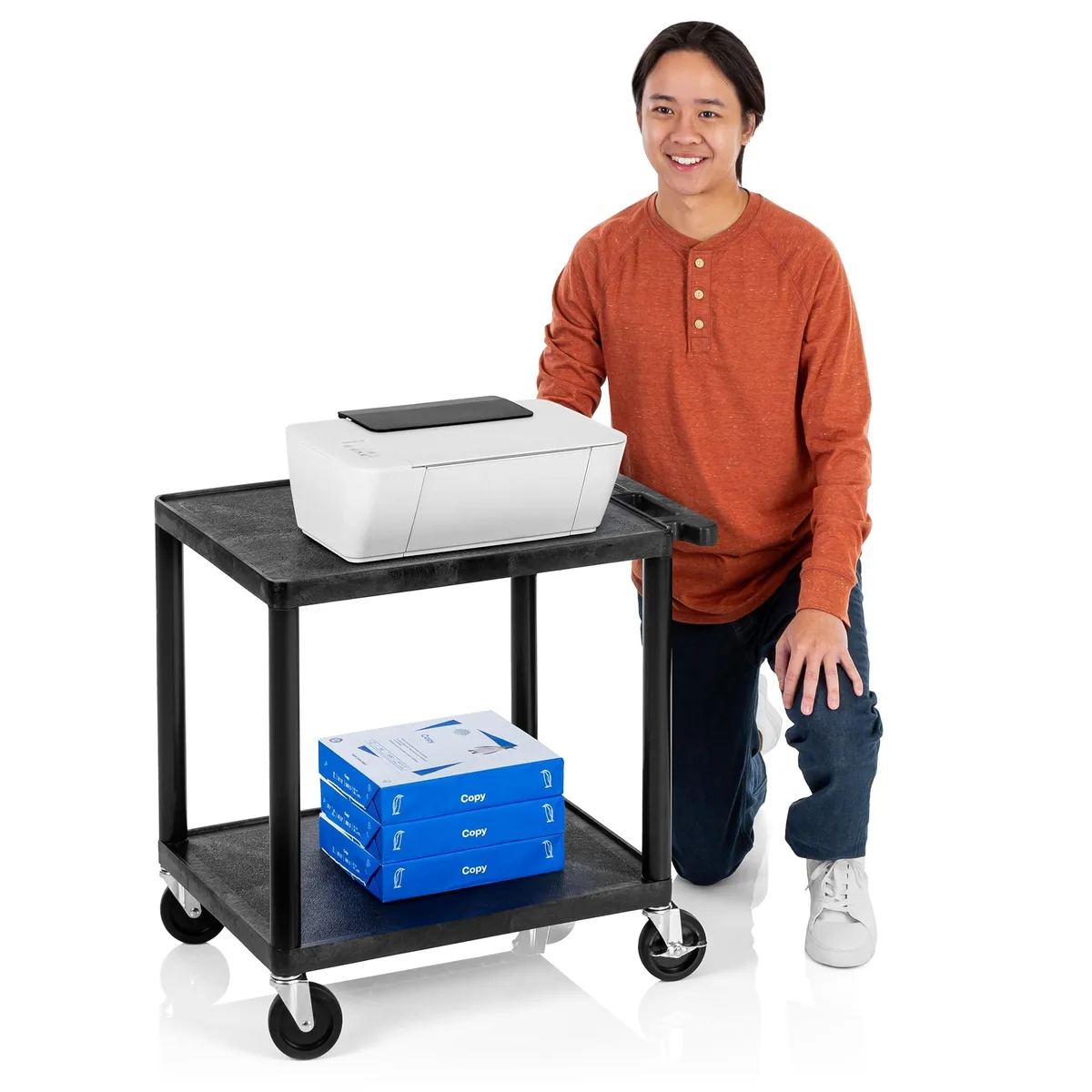 Stand Steady Stand Steady SS-LP26-B 18 x 24 Two Shelf Utility Cart Indoor Maintenance — product photo