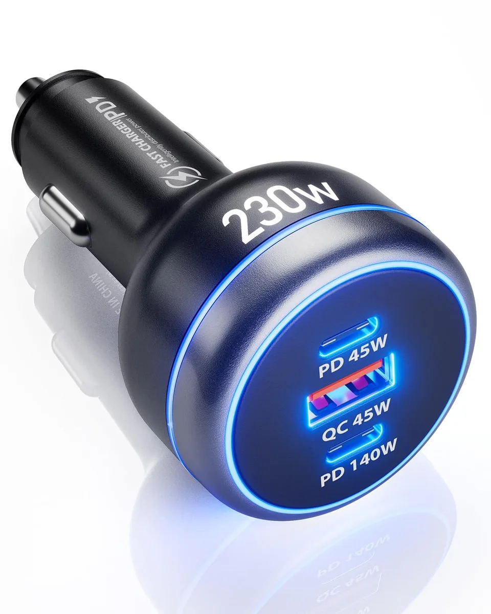  Metra CC-990 230W 3-port USB-C car battery charger — product photo