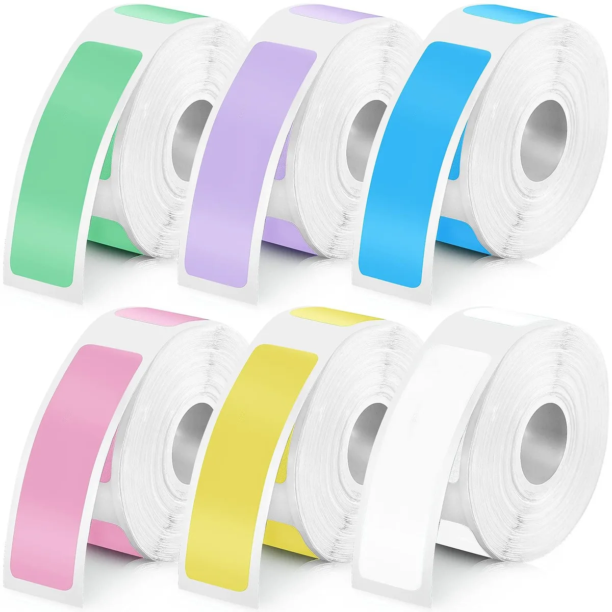  Mars Laminated Label Tape 12 x 40 mm 960 Pieces 160/Roll Multi-Color — product photo